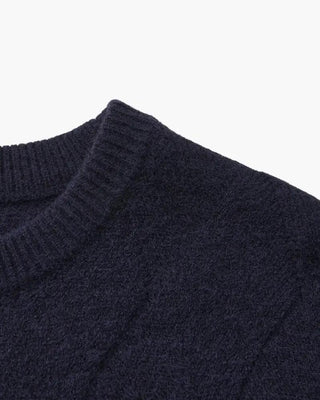 Pull à col rond en tricot diamanté