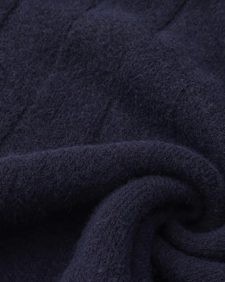 Pull à col rond en tricot diamanté