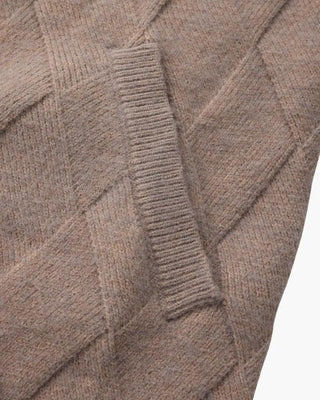 Gilet à capuche à fermeture éclair en tricot Heritage Diamond